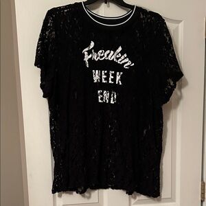 Lane Bryant Black Lace Top plus 22/24